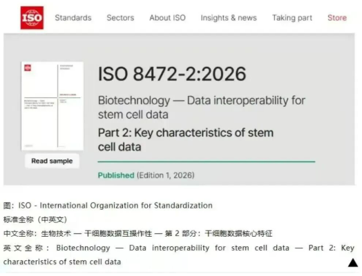 行业资讯丨中国主导干细胞国际标准发布,全球细胞质量迎来统一标尺